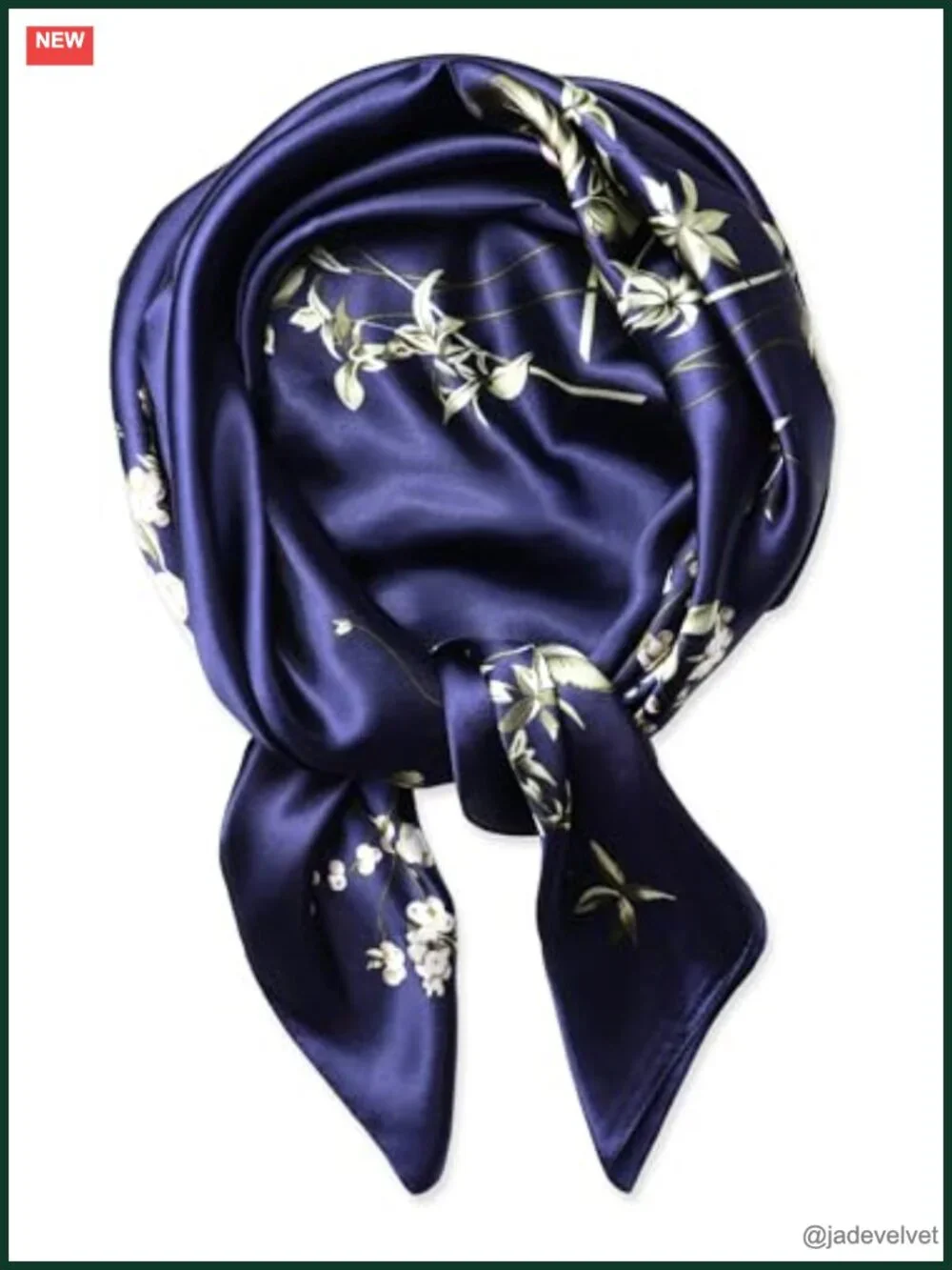 Silk Like Satin Hair Scarves, 35x35 in, 4 Pack, Square Bandana Headwrap
